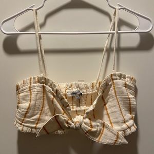 Madewell Tie Front Crop Top